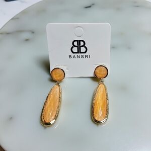 NWOT Bansri Gold Tone and Orange Drop Earrings